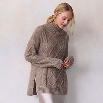 Women's LC Lauren Conrad Turtleneck Cable Tunic Sweater