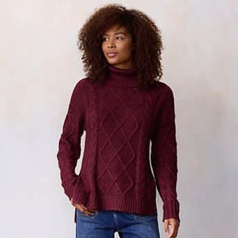 Women's LC Lauren Conrad Turtleneck Cable Tunic Sweater