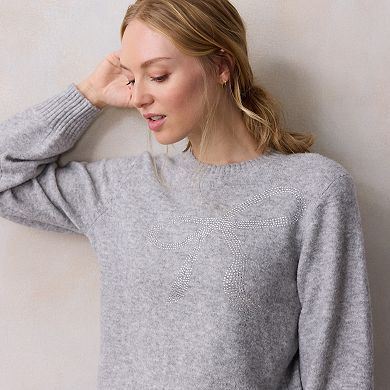 Women's LC Lauren Conrad Rollneck Sequin Bow Sweater