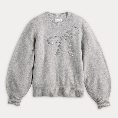 Women's LC Lauren Conrad Rollneck Sequin Bow Sweater