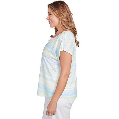 Hearts of Palm Plus Size It's A Spring Thing Palm Tree Print Top