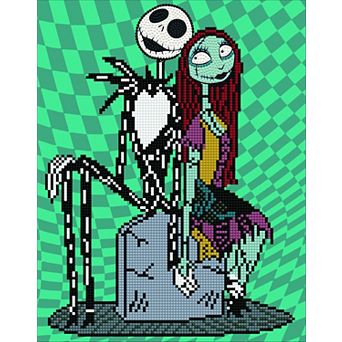 DIAMOND DOTZ Diamond Painting Kit Disney's The Nightmare Before Christmas Jack & Sally Design