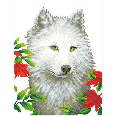 DIAMOND DOTZ Diamond Painting Kit White Wolf Design
