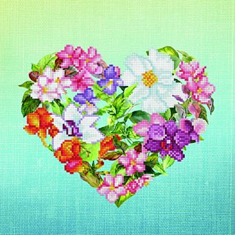 DIAMOND DOTZ Diamond Painting Kit Flower Heart Design