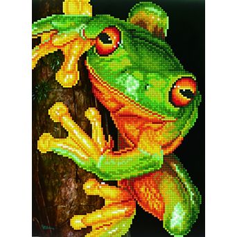 DIAMOND DOTZ Diamond Painting Kit Green Tree Frog Design