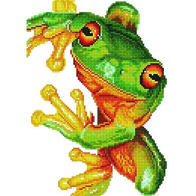 DIAMOND DOTZ Diamond Painting Kit Green Tree Frog Design