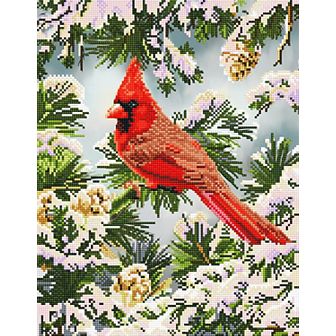 DIAMOND DOTZ Diamond Painting Kit Good Fortune Cardinal Design