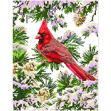 DIAMOND DOTZ Diamond Painting Kit Good Fortune Cardinal Design