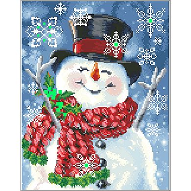 DIAMOND DOTZ Diamond Painting Kit Joyful Jolly Snowman Design