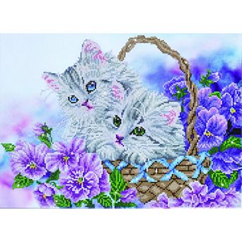 DIAMOND DOTZ Diamond Painting Kit & Kitty Basket Design