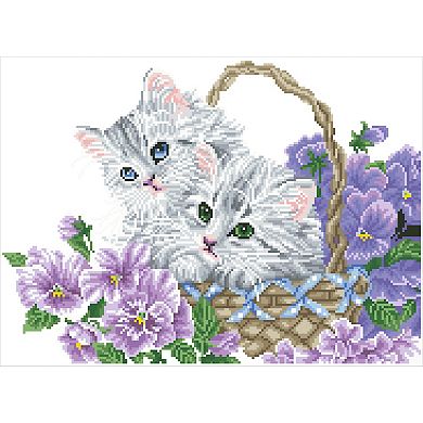 DIAMOND DOTZ Diamond Painting Kit & Kitty Basket Design