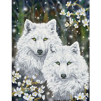 DIAMOND DOTZ Diamond Painting Kit - Winter Wolves Design