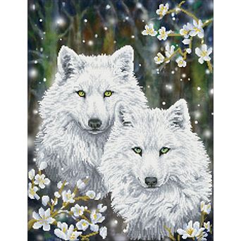 DIAMOND DOTZ Diamond Painting Kit - Winter Wolves Design