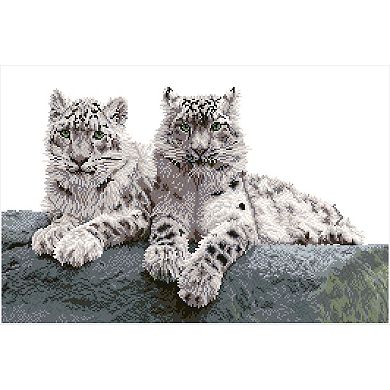 DIAMOND DOTZ Diamond Painting Kit & Snow Leopards Design