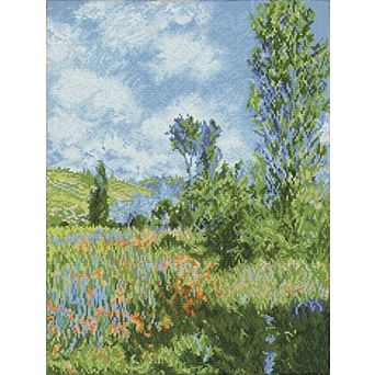 DIAMOND DOTZ Diamond Painting Kit-View of Vetheuil Apres Claude Monet 16-inch Design