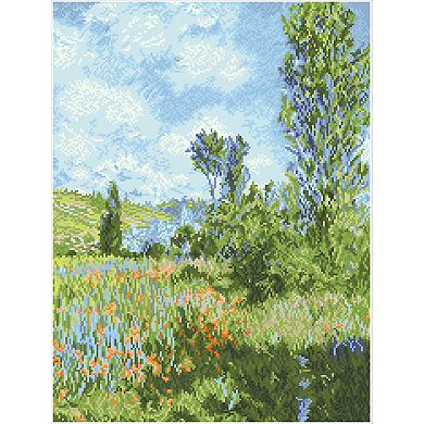 DIAMOND DOTZ Diamond Painting Kit-View of Vetheuil Apres Claude Monet 16-inch Design