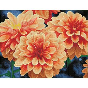 DIAMOND DOTZ Diamond Painting Kit Peach Dahlias Design