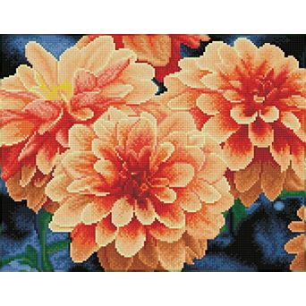 DIAMOND DOTZ Diamond Painting Kit Peach Dahlias Design