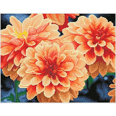 DIAMOND DOTZ Diamond Painting Kit Peach Dahlias Design