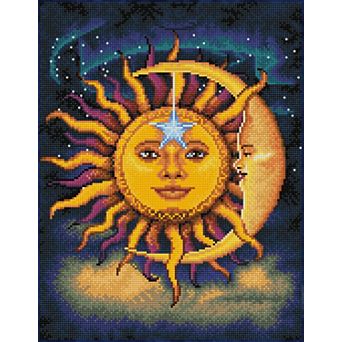 DIAMOND DOTZ Diamond Painting Kit-Sun & Moon Design