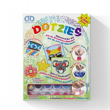DIAMOND DOTZ - Kit Diamond Art A Forma Di Foglia - 19x25 Cm - Per Adulti, Rilassante E Creativo, Con Gemme Colorate E Tela Autoadesiva