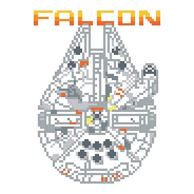 DIAMOND DOTZ Diamond Painting Kit Star Wars Millenium Falcon CEC YT 1300 Design