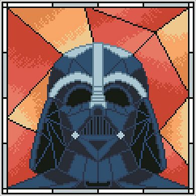 DIAMOND DOTZ Diamond Painting Kit Star Wars Darth Vader Stained Glass Design
