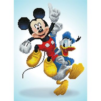 DIAMOND DOTZ Diamond Painting Kit Disney's Mickey & Donald Design