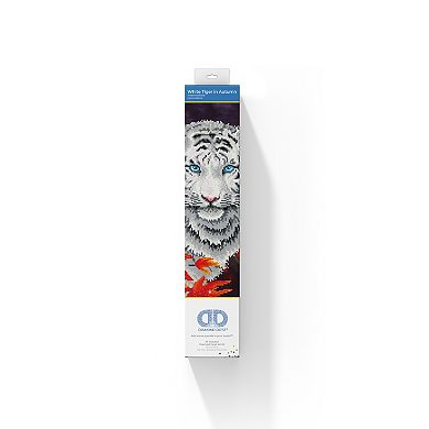 DIAMOND DOTZ Diamond Painting Kit White Tiger & Autumn Design