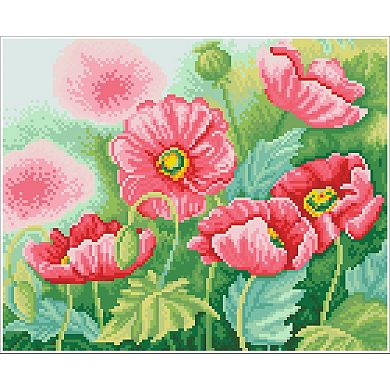 DIAMOND DOTZ Diamond Painting Kit & Watercolour Poppies Design