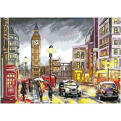 DIAMOND DOTZ Diamond Painting Kit & London Scene Design