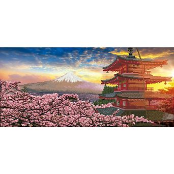 DIAMOND DOTZ Diamond Painting Kit - Mount Fuji Sunset Design