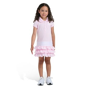 Girls 4-6x adidas Short Sleeve Ruffle Polo Dress