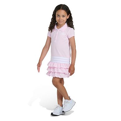Toddler Girl adidas Short Sleeve Ruffle Polo Dress
