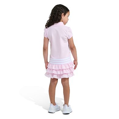 Toddler Girl adidas Short Sleeve Ruffle Polo Dress