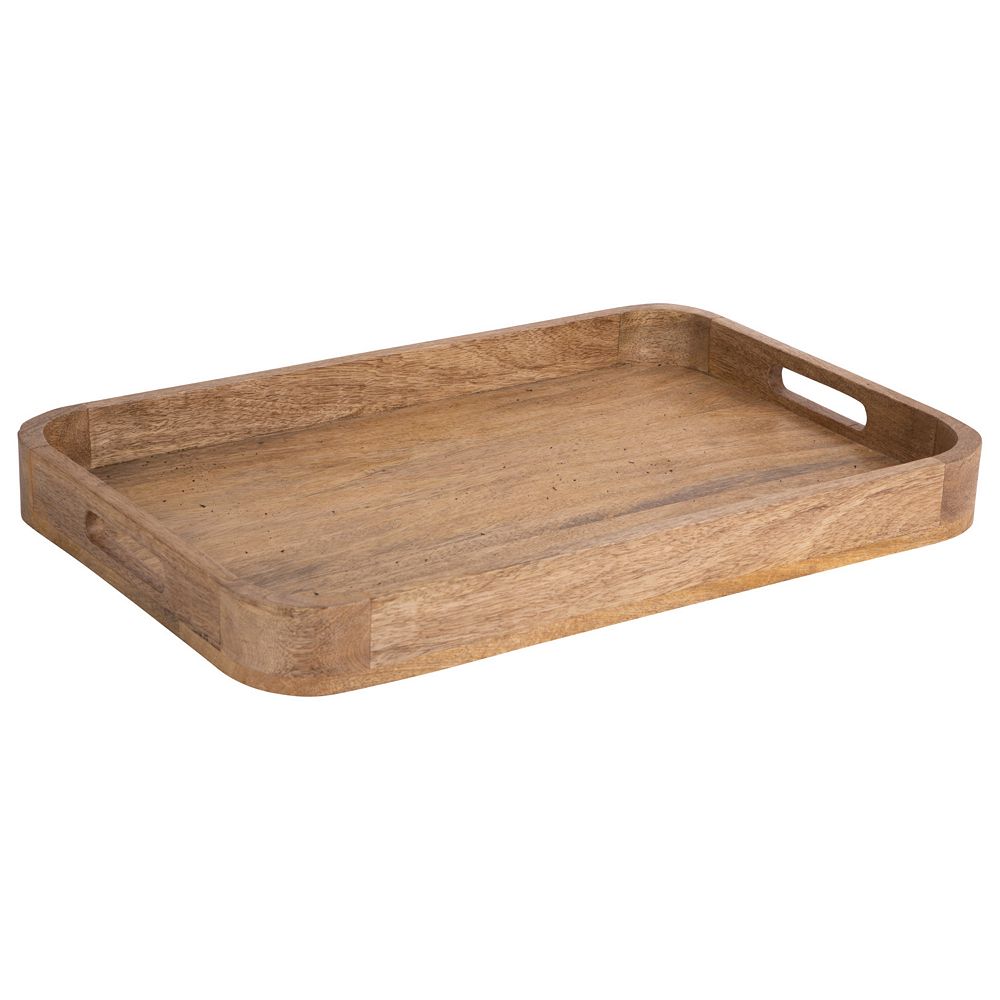 Home Essentials Wooden Serving Tray Table Decor