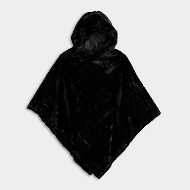 Women's Nanette Lepore Hooded Woven Faux Fur Poncho