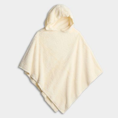 Women's Nanette Lepore Hooded Woven Faux Fur Poncho