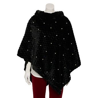 Women's Nanette Lepore Elegant Poncho With Pearls
