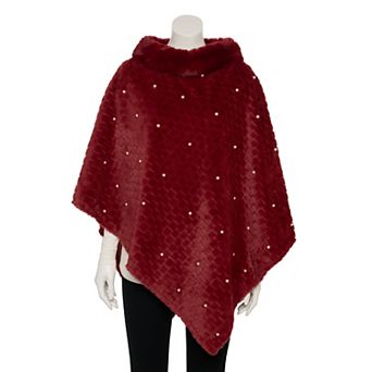 Women's Nanette Lepore Elegant Poncho With Pearls