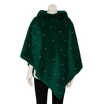 Women's Nanette Lepore Elegant Poncho With Pearls