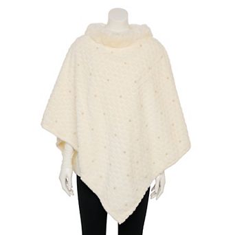 Women's Nanette Lepore Elegant Poncho With Pearls