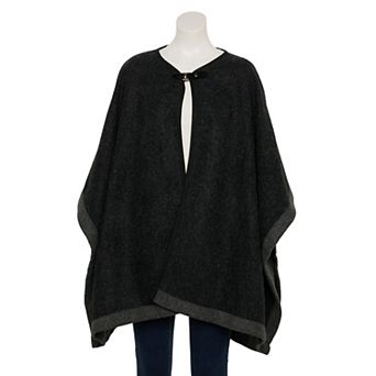 Women's Nanette Lepore Dual Tone Ruana With Buckle