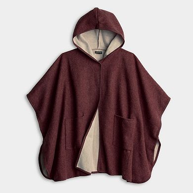 Women's Nanette Lepore Hooded Ruana With Double Pockets