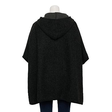 Women's Nanette Lepore Hooded Ruana With Double Pockets