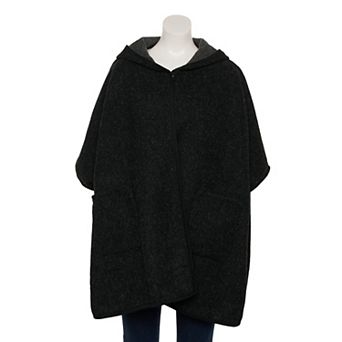 Women's Nanette Lepore Hooded Ruana With Double Pockets