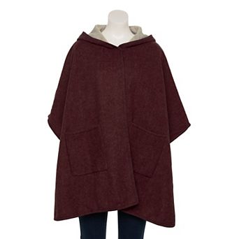 Women's Nanette Lepore Hooded Ruana With Double Pockets