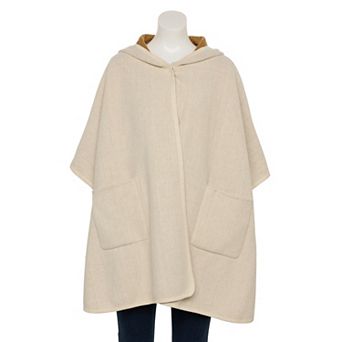 Women's Nanette Lepore Hooded Ruana With Double Pockets