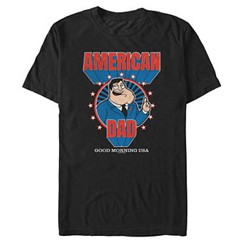 Big & Tall American Dad Stan Smith Good Morning USA Americana Graphic Tee