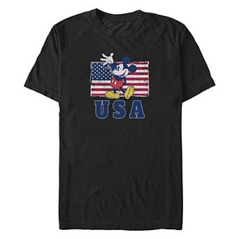 Disney's Mickey Mouse USA American Flag Big & Tall Graphic Tee